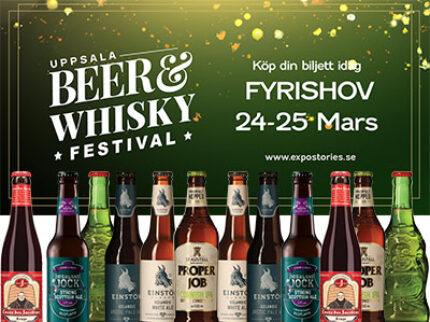 Uppsala Beer & Whisky Festival 24 – 25 mars – kom och hälsa på oss!